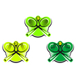 Set of tennis icons and symbols vector image