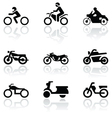 Motorbike symbol set vector image