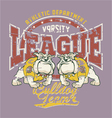 Bulldog football team vector image