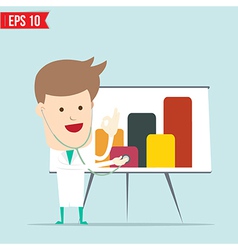 Doctor use stethoscope checking up business vector image