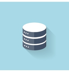 Flat data storage icon for web vector image