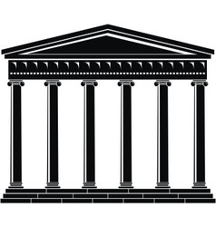 Portico colonnade architecture vector image