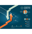 Infographic arrow diagram chart vector image