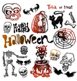 Halloween doodles vector image