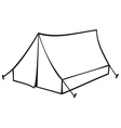 Tourist tent for travel and camping vector image