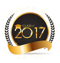Congratulations on graduation 2017 class vector image