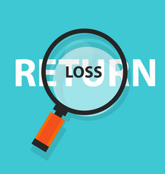 Loss or return in investment concept business vector image