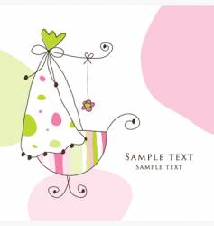 Baby arrival announcement card vector image