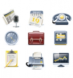 Business and office icons vector image