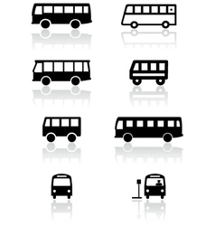 Bus van symbol set vector image