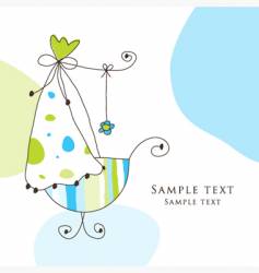 Baby arrival announcement card vector image