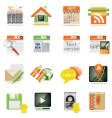 Web page icon set vector image
