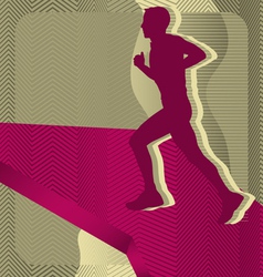 Sport background running vector image