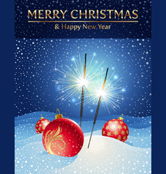 Christmas baubles vector image