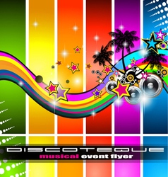 Discotheque flyer vector image