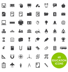 Education icons basics vector image