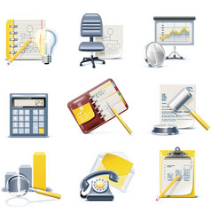 Business and office icons vector image