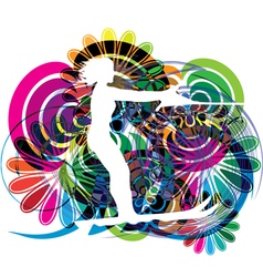 Water skiing woman vector image