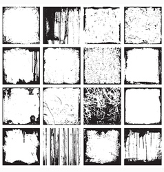 Grunge Square Backgrounds And Frames vector image