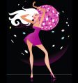 Sexy female dancer vector image