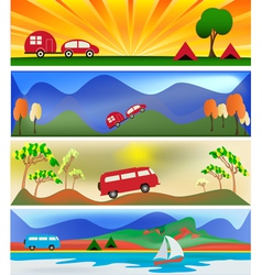 Camping and caravaning vector image