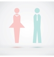 Man and woman cool silhouette vector image
