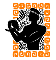 Ancient greek man with grap vector image