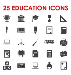 Education icons vector image