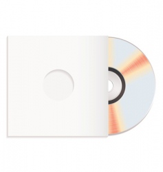 Shiny cd and case red vector image