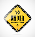 Under construction sign vector image