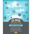 Vintage style cloud computing poster vector image