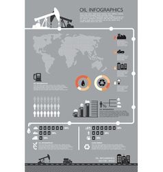 Set of infographics elements Oil icons vector image