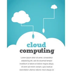 Vintage style cloud computing poster vector image