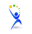 Person in motion logo vector image