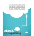 Vintage style cloud computing poster Vintage style cloud computing poster vector image