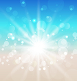Summer beach background with sunlight vector image