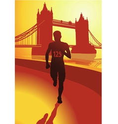 The Runner in London vector image