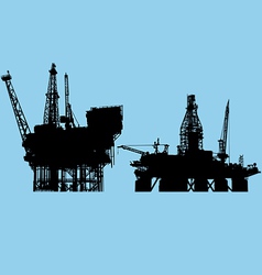 Offshore oil platform vector image