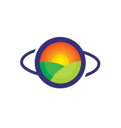 Sunset eyecare logo Sunset eyecare logo vector image
