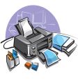 Ink jet printer vector image