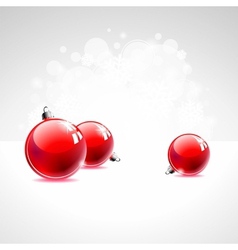 Holiday with red christmas balls vector image