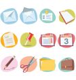 Office icons vector image