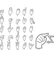 Sign language alphabet vector image