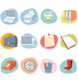 Universal icons retro revival collection vector image