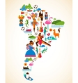 South America love - concept with icons vector image