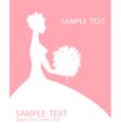 Bride beautiful with bouquet vector image