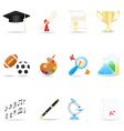 Education icon set vector image
