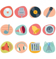 Music icons vector image