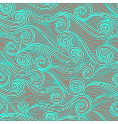 Seamless abstract hand-drawn pattern waves vector image