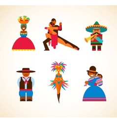 South American people - concept vector image